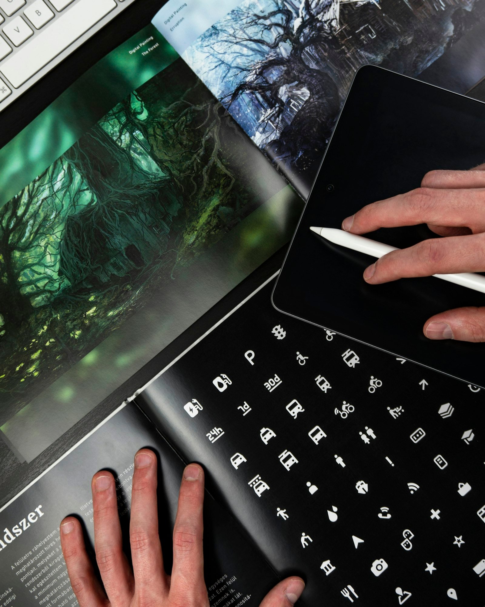 Video editor working at a computer